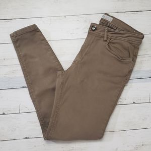 Zara Basic Denim Tan Jeans Size 10
